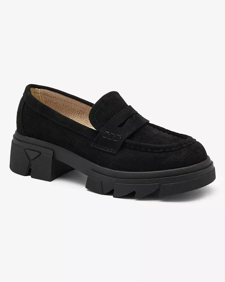 Resti Black women&#039;s openwork moccasins Lace Glide