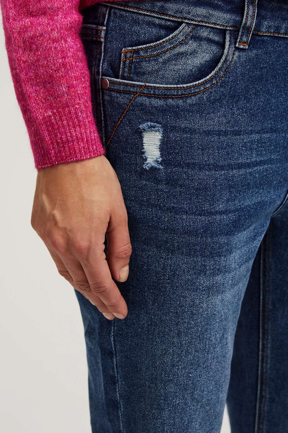 Marisse Navy Blue Boyfriend Jeans