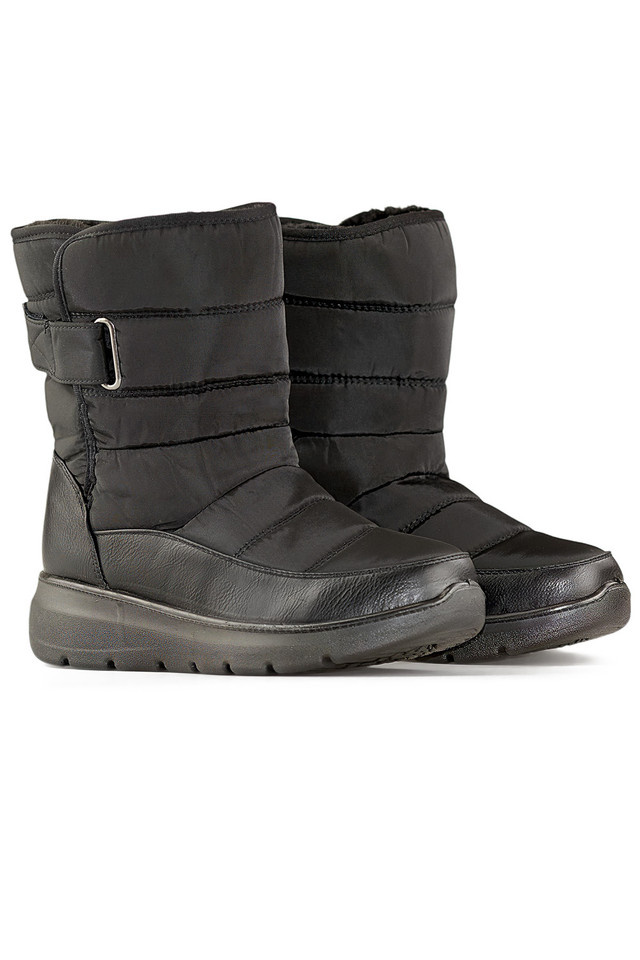 primohurt Czarne śniegowce na rzep buty ocieplane na zimę