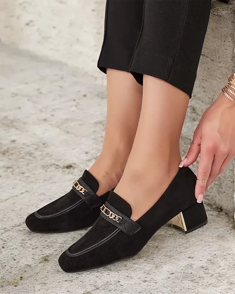 Resti Elegant women&#039;s moccasins on a low post Oflem