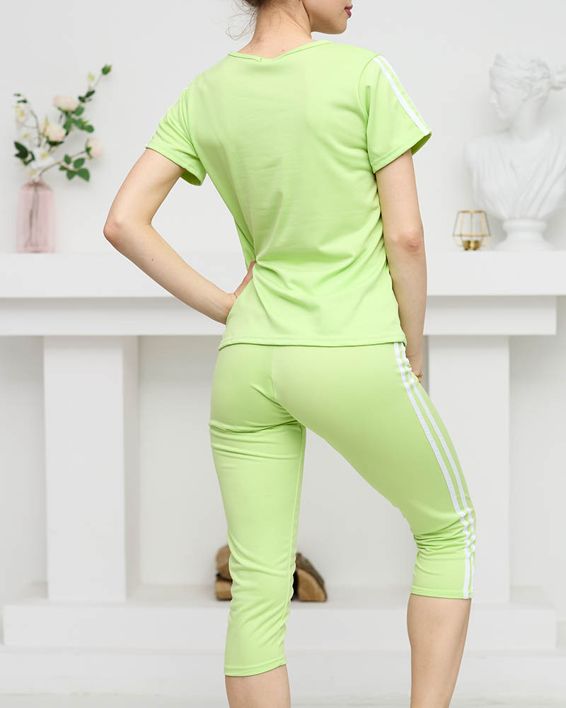 Resti Neon green women's sports tracksuit set - Clothing