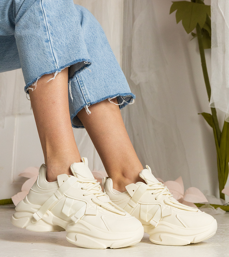 Gemre Adidași bej pentru femei masivi sportivi Zarina