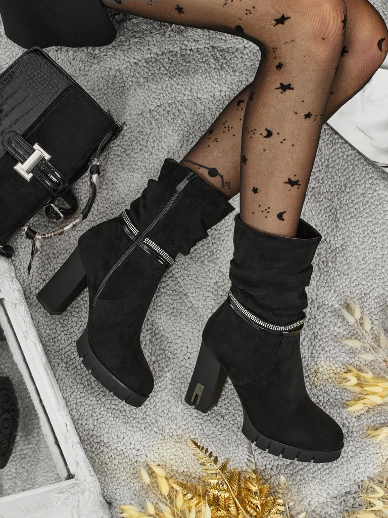 Resti BrambleDusk Women's Eco Suede Block Heel Ankle Boots