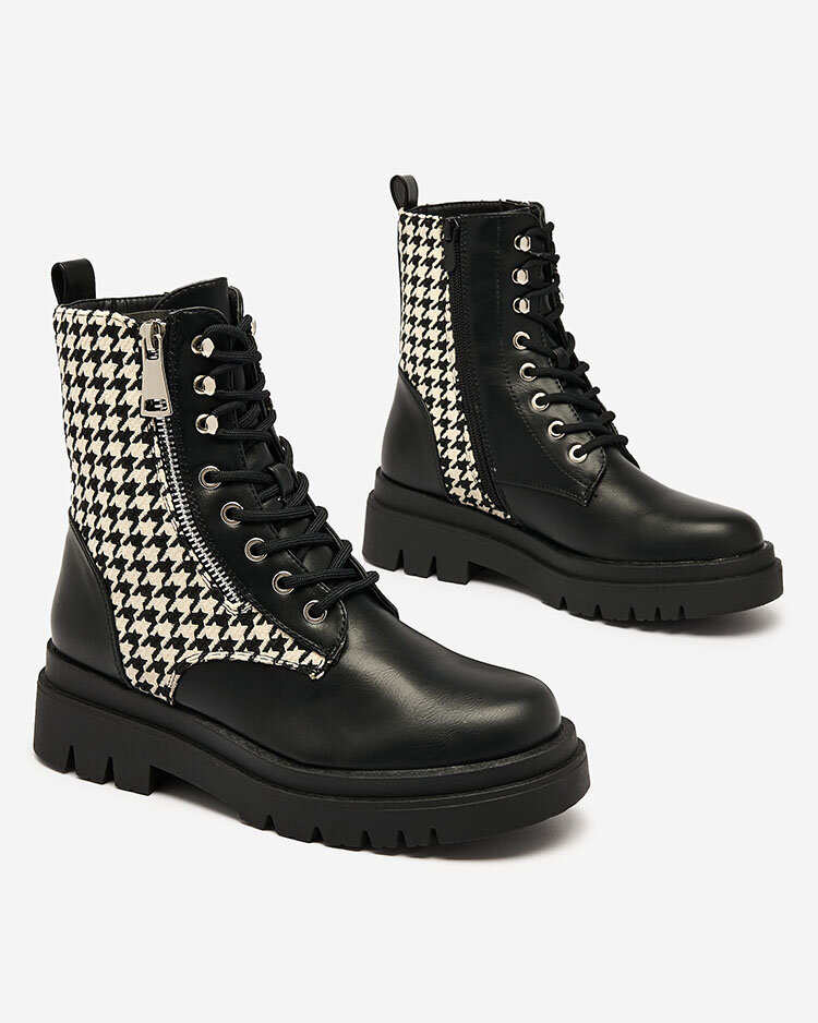 Resti Black women&#039;s boots with Zatafel pepite insert