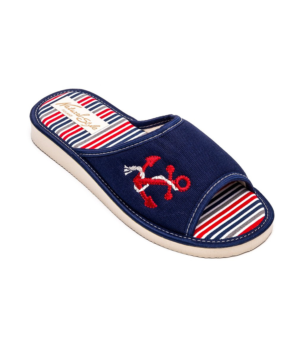 Dámske papuče Natural Style NS-095 Navy Stripes