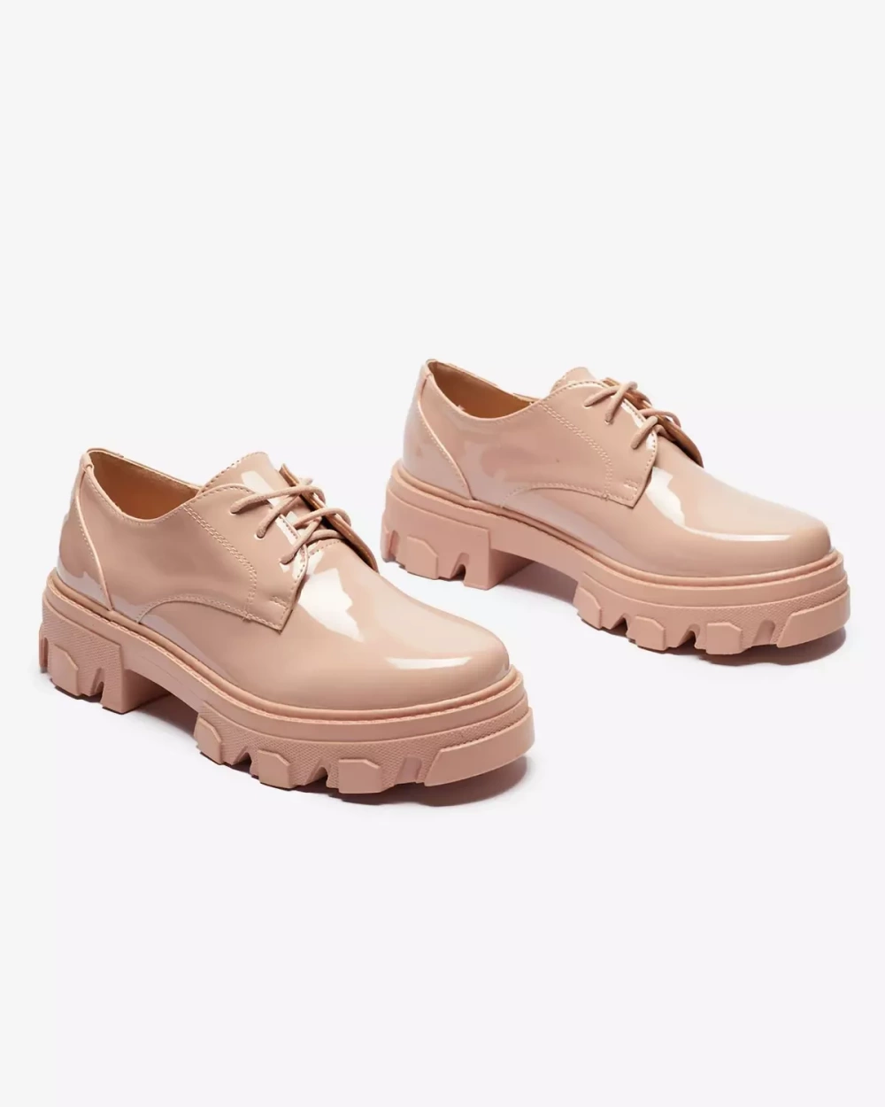 Resti Pink lacquered women's half shoes Delgor- Footwear