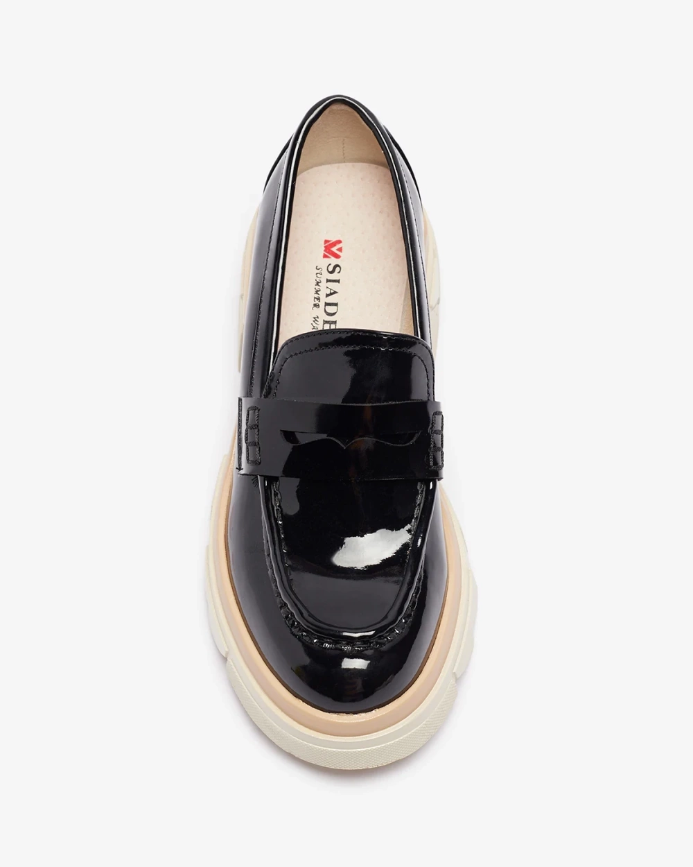 Resti Black women's eco leather patent leather moccasins Sepop- Footwear