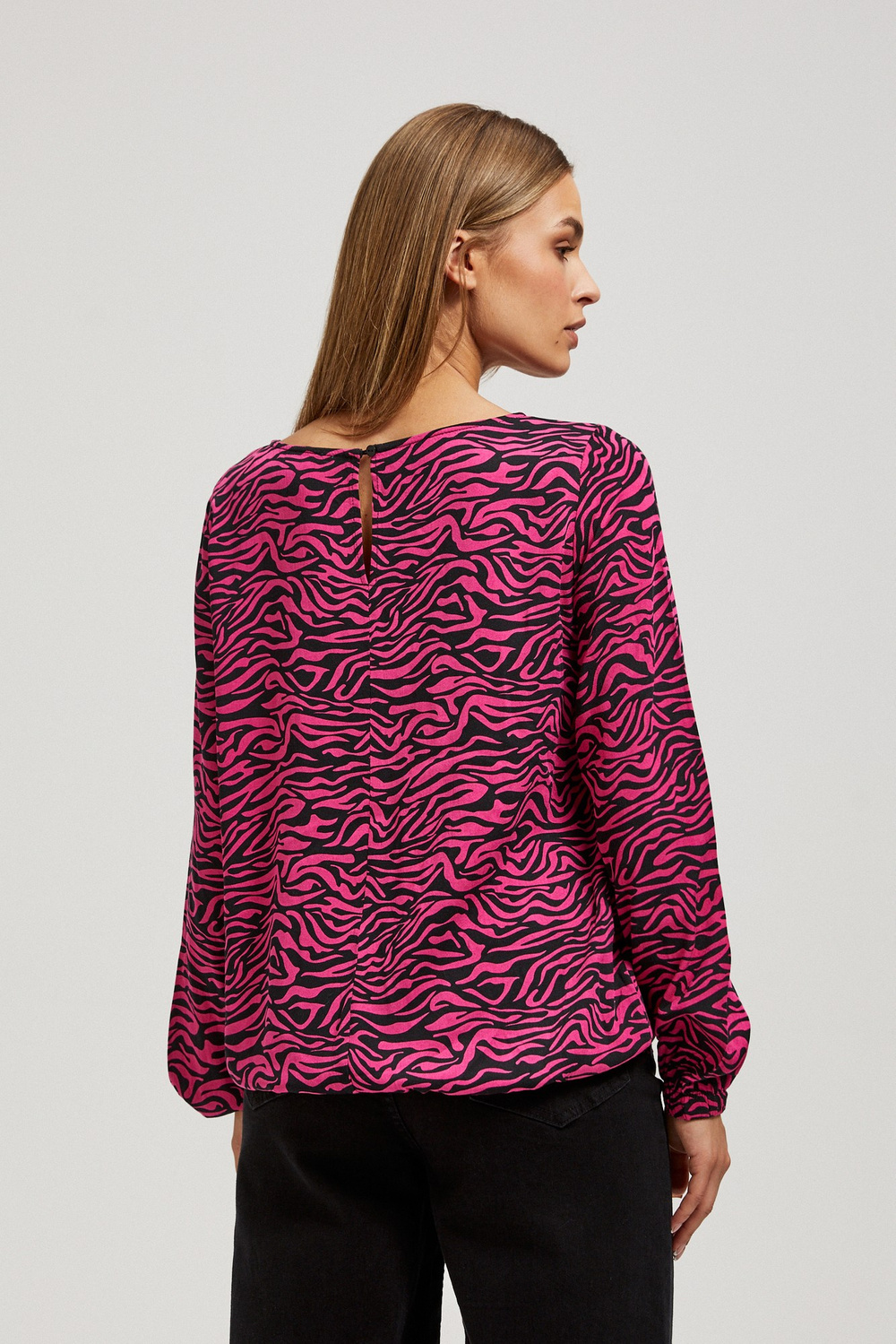 Marisse Patterned Fuchsia Shirt