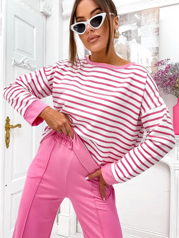 Resti Women&#039;s cotton striped set with wide pants