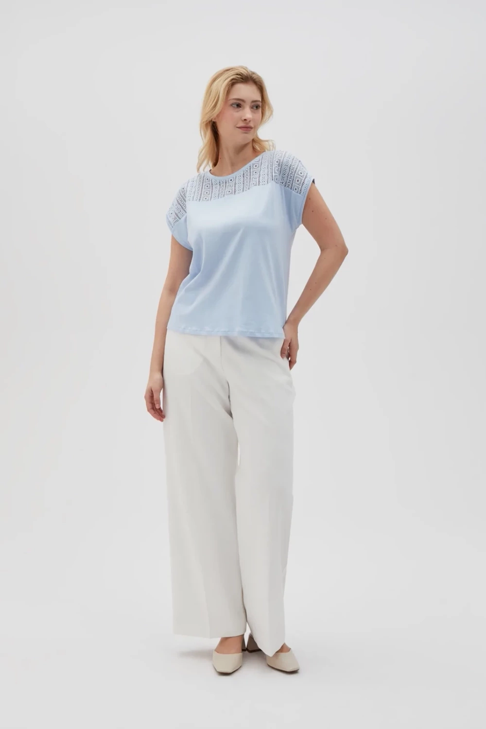 Marisse Womens T-Shirt L-Ts-4641 L.Blue
