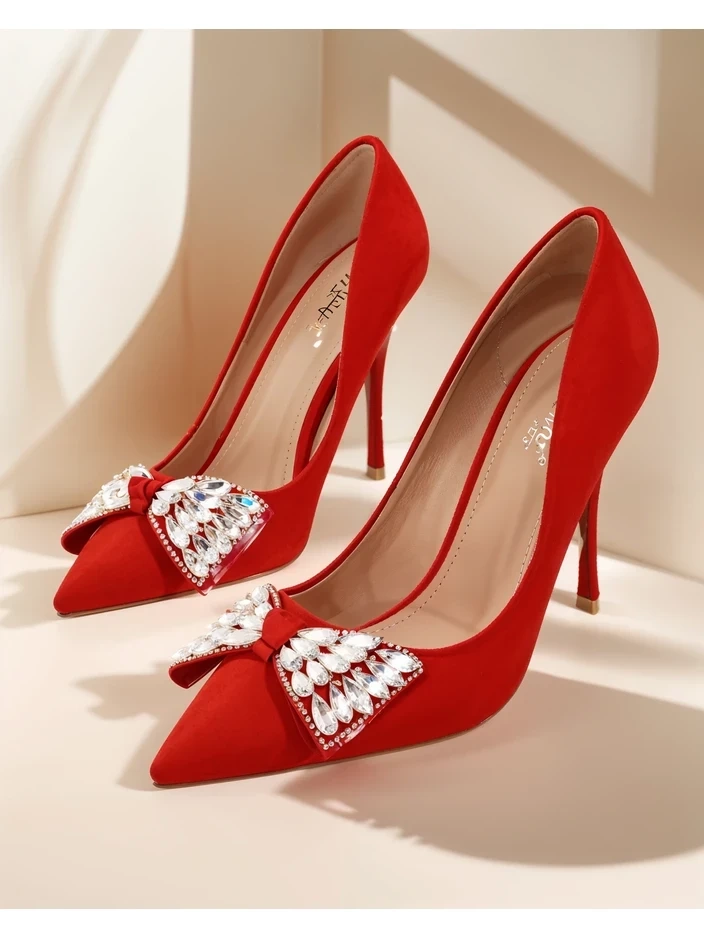 Resti Womens stiletto heels with a bow Cocarte
