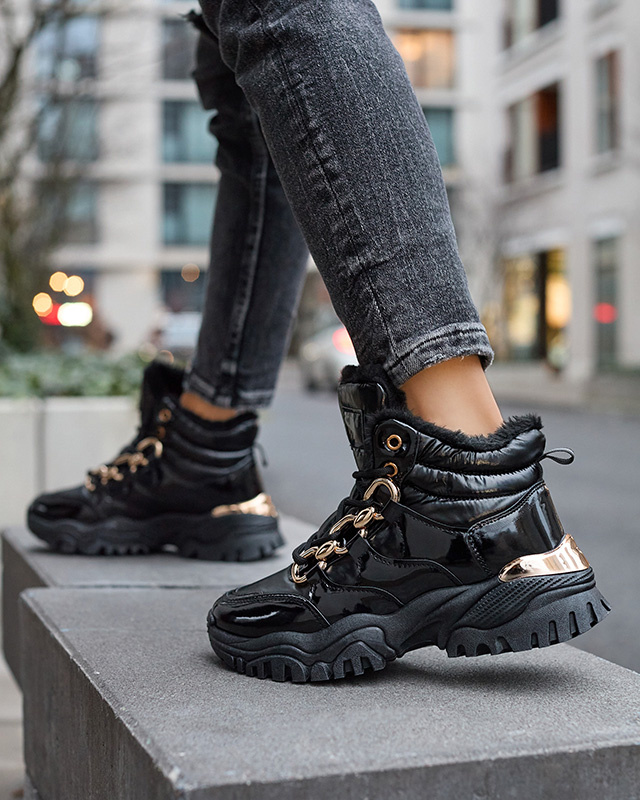 Resti Black women&#039;s sporty winter boots a&#039;la trappers Mertika - Footwear