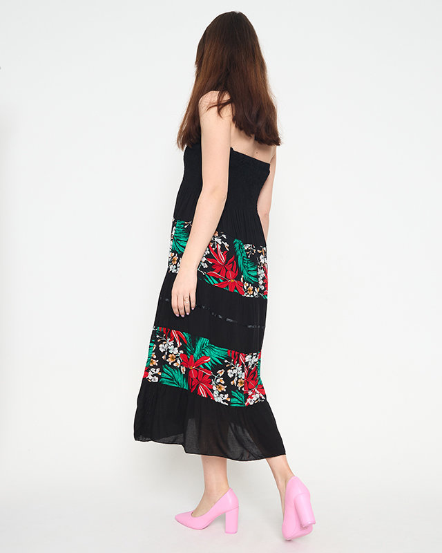 Resti Women's black floral midi dress - Clothing