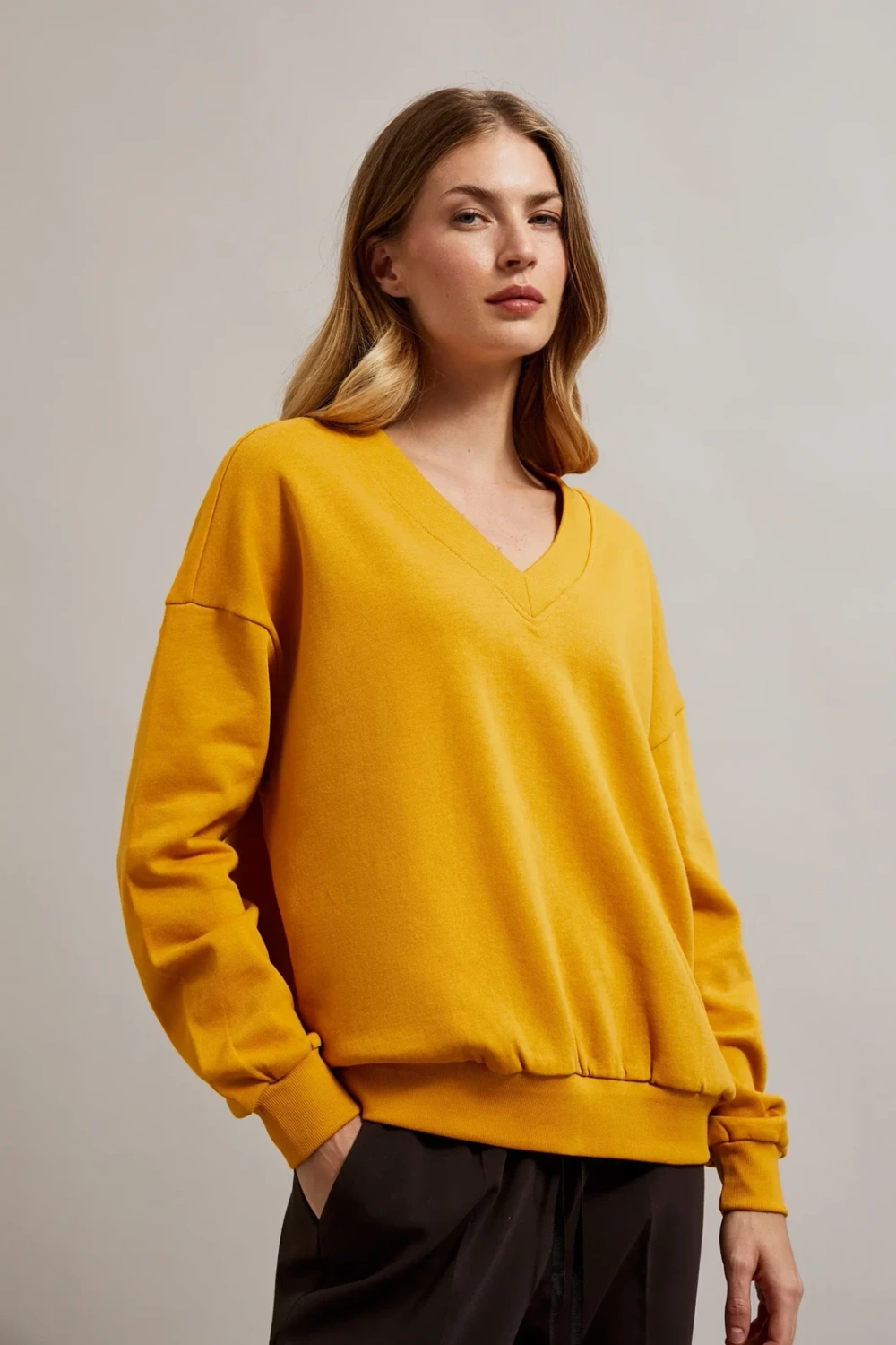 Marisse Women&#039;s Sweatshirt Z-Bl-4511 Mustard