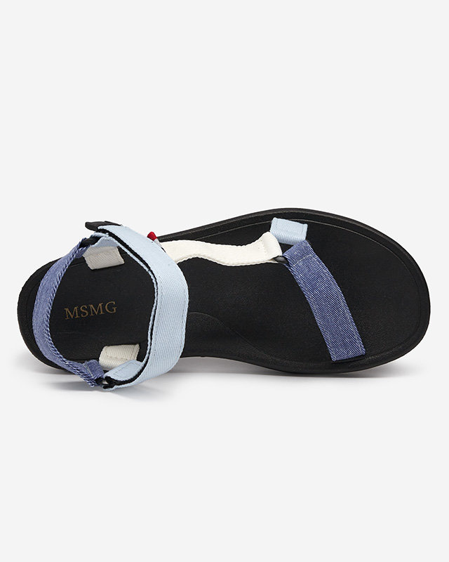 Resti Women's blue fabric sandals Ojo- Footwear