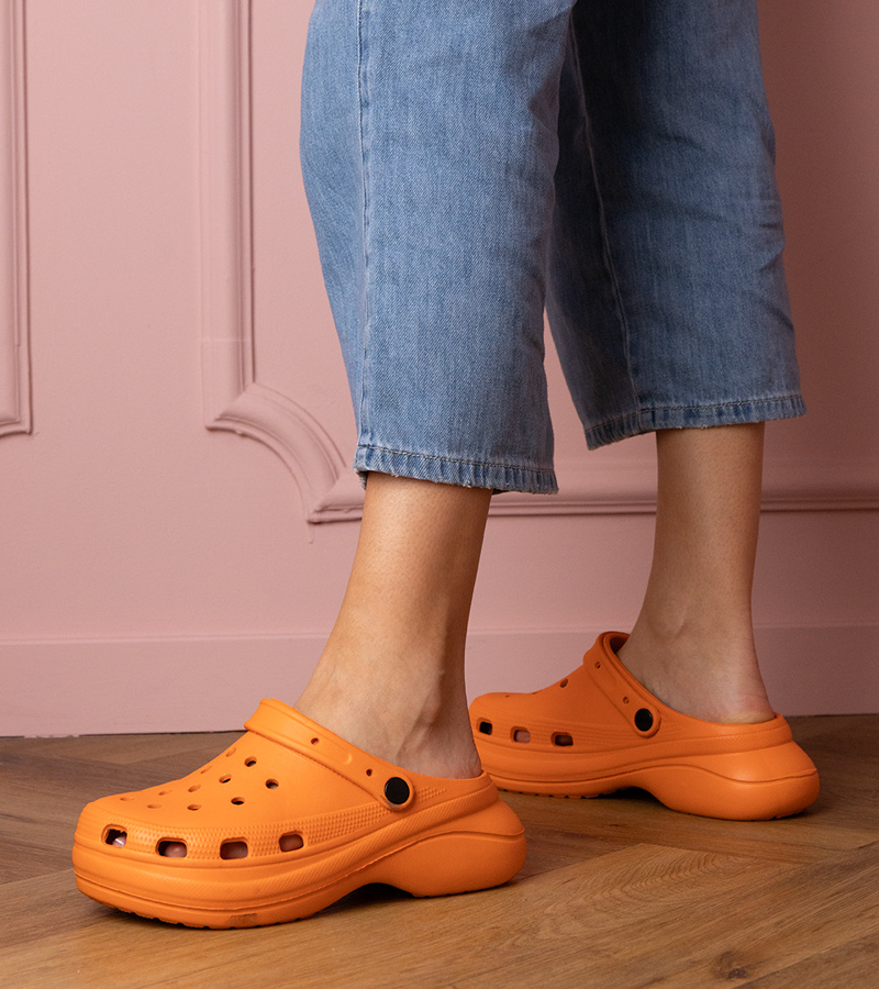 marka niezdefiniowana Orange platform mules Kameris