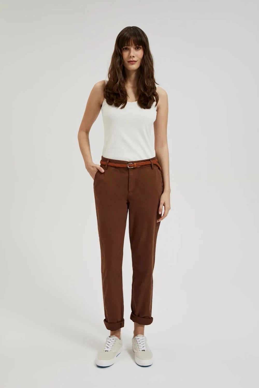 Women's trousers MOODO - brown