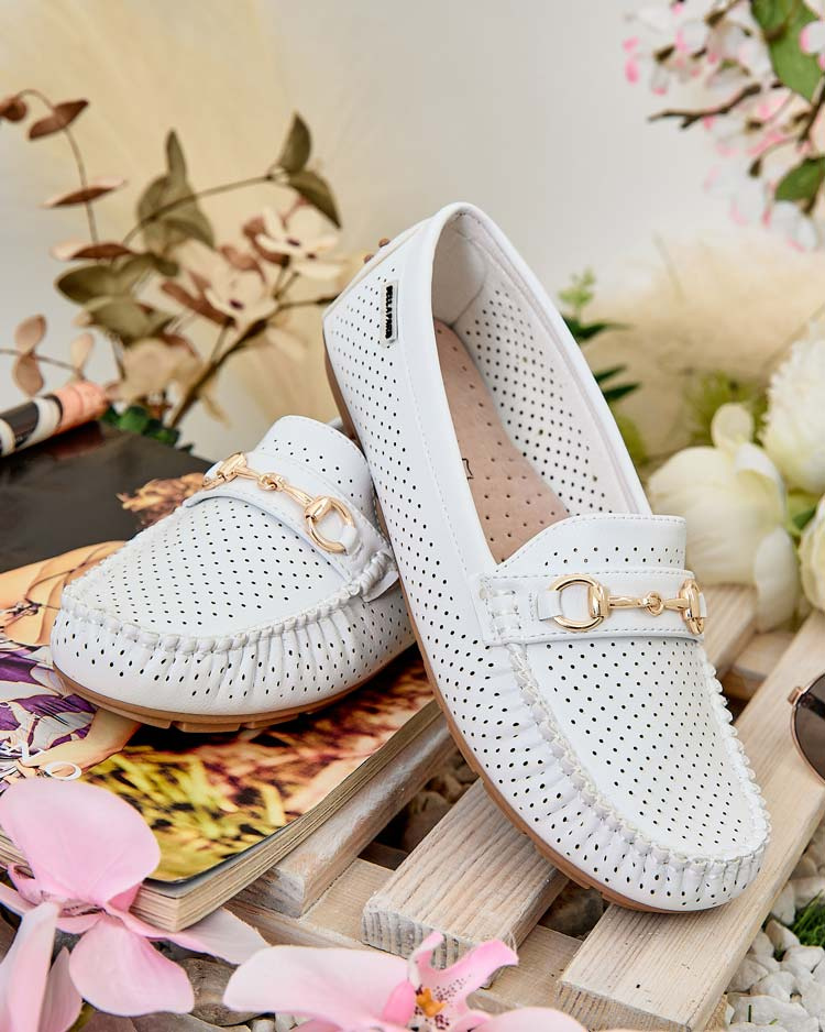 Resti Womens openwork moccasins Mill