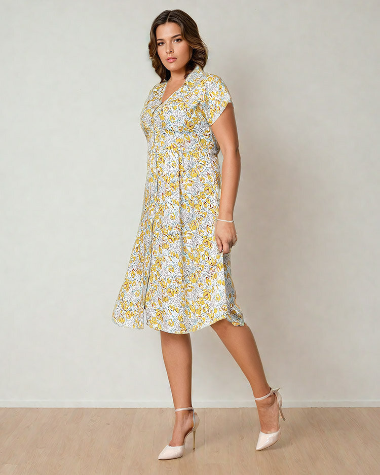 Resti Womens floral midi dress