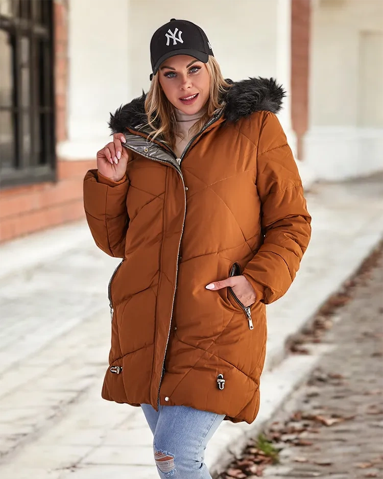 Resti Brown women's winter jacket