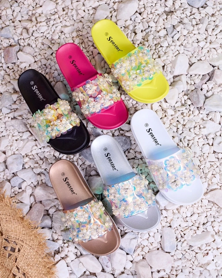 Resti Royalfashion Black women&#039;s decorated Maurelle flip-flops