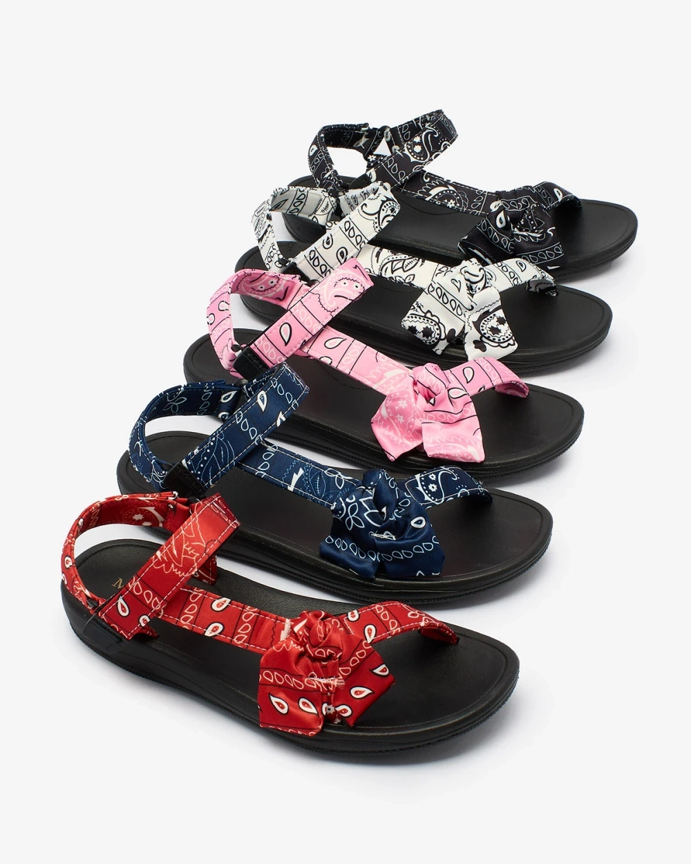 Resti Navy blue women&#039;s sandals with bow Oyall