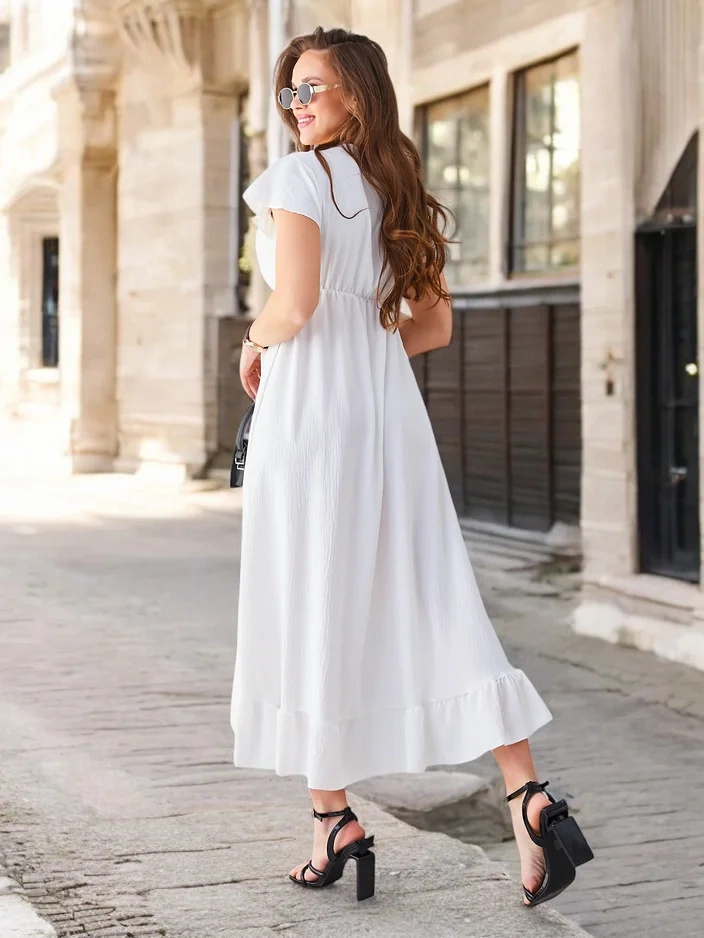 Resti Women's midi dress with an asymmetrical hem