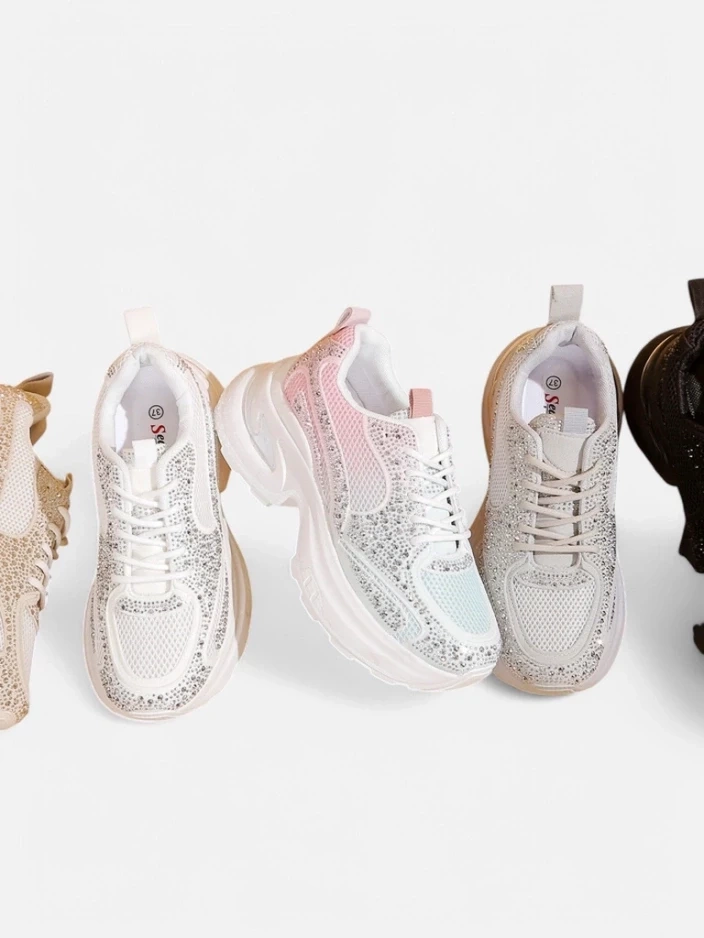 Resti Women's Sports Sneakers with Rhinestones Bloss