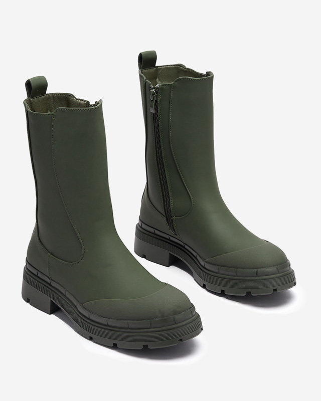 Resti Women&#039;s insulated dark green high boots Jori - Footwear