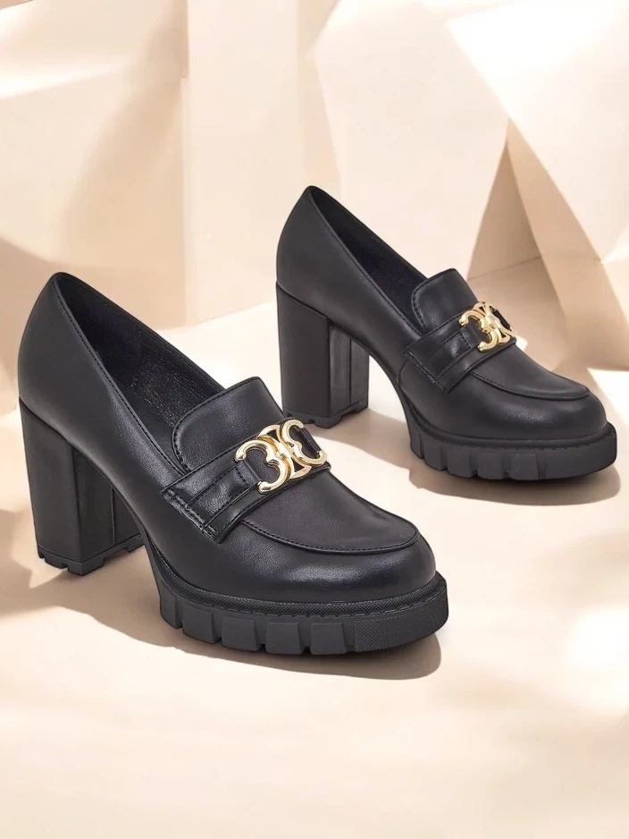 Resti Elegant ladies&#039; moccasins on a block heel Jozii