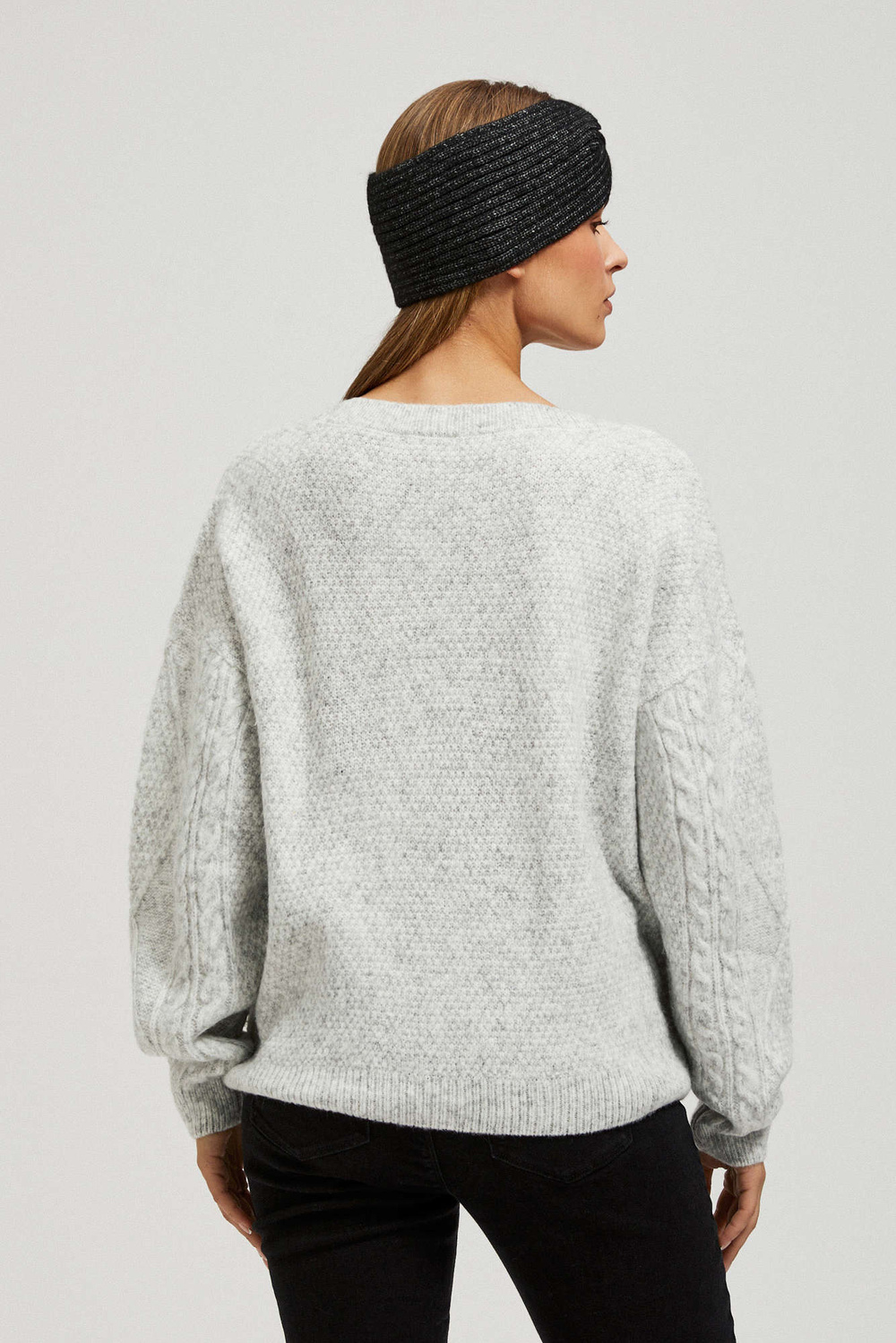 Marisse Gray V-Neck Sweater