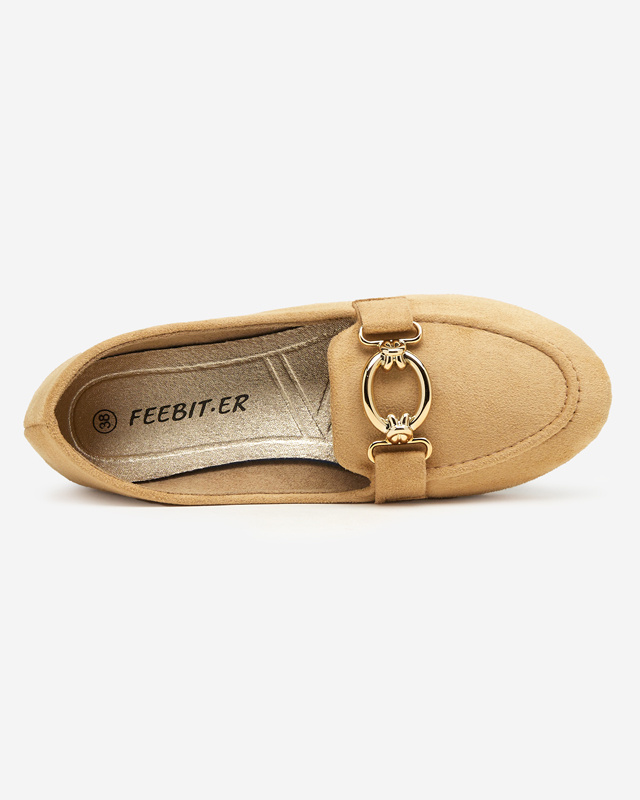 Resti Eco-suede beige moccasins Brussi - Footwear