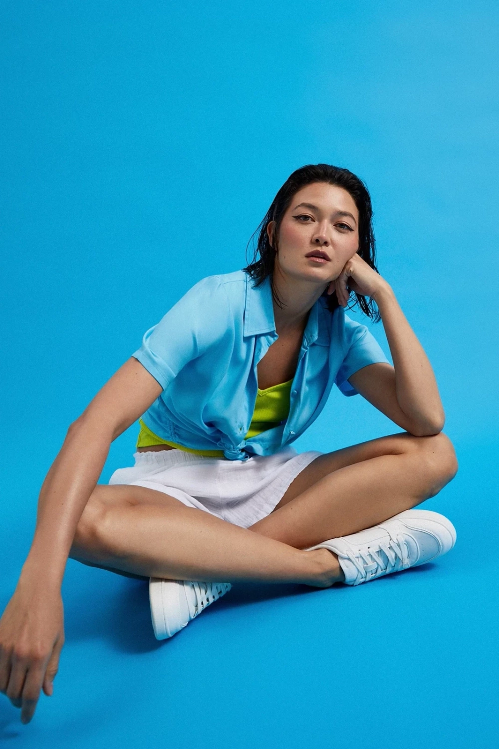 Marisse Women&#039;s Shirt L-Ko-4360 Turquoise