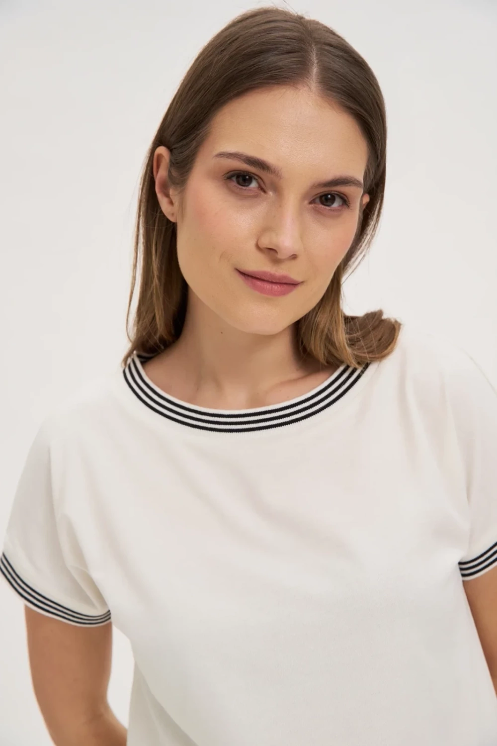 Marisse Women's T-Shirt L-Ts-4637 Off White