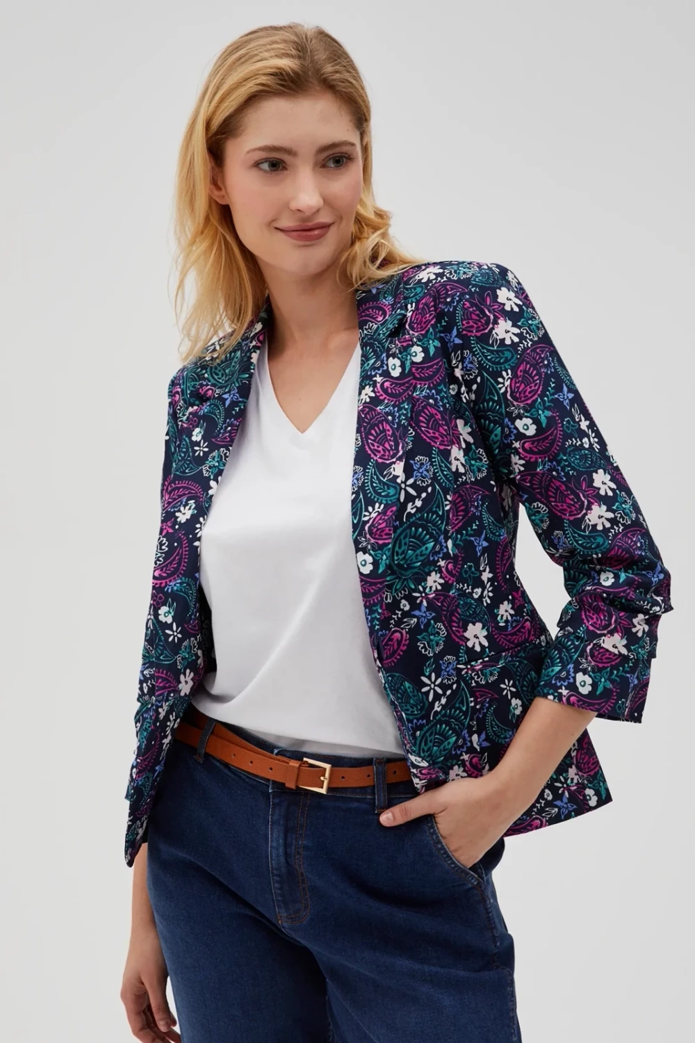 Marisse Women's Jacket L-Mr-4603 Navy