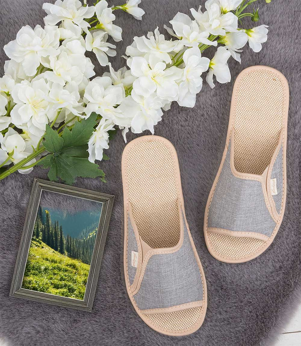 Дамски чехли Natural Style NS-007 Сиво-бежови