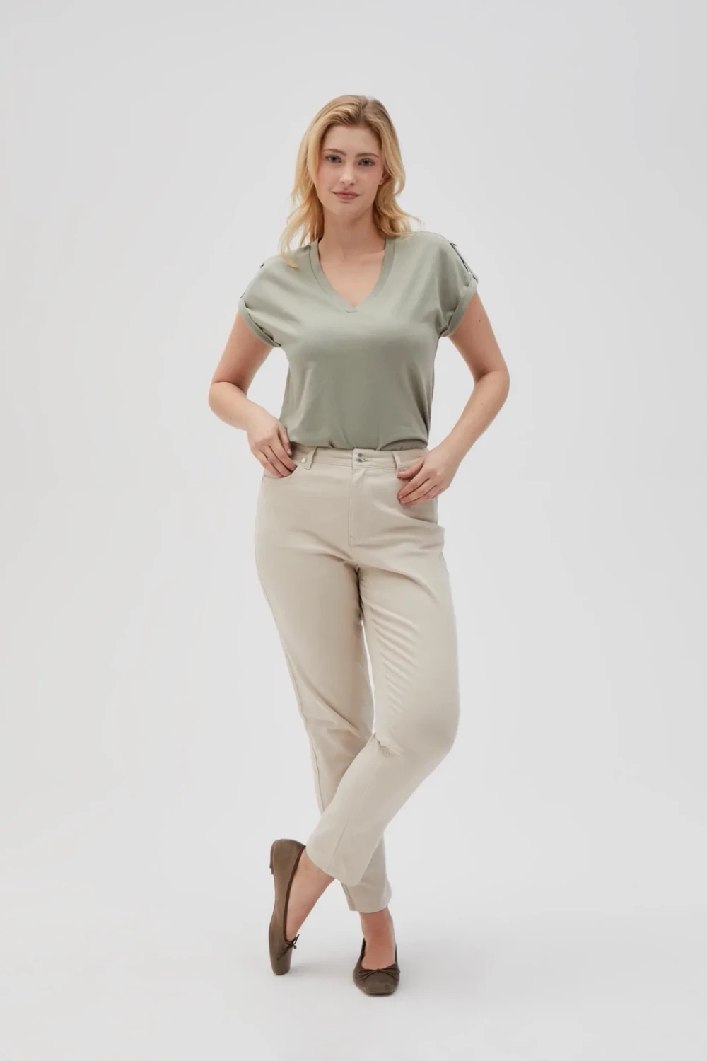 Marisse Women's Trousers L-Sp-4612 L.Beige