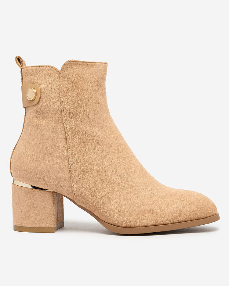 Resti Women&#039;s low stiletto boots in light brown Dogdas