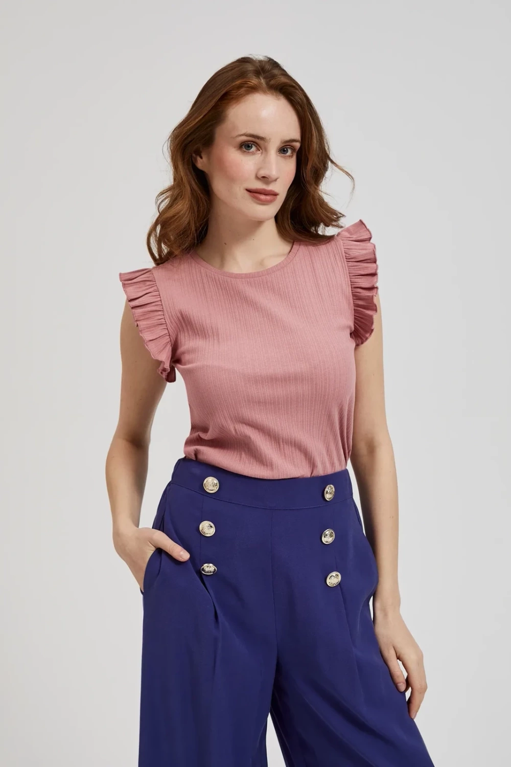 Marisse Women&#039;s Blouse L-Ts-4388 Dusty Pink