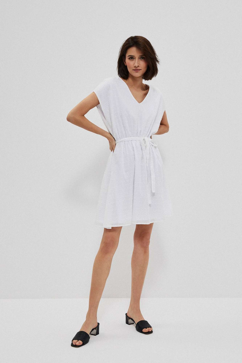 Marisse Plumeti Fabric Dress