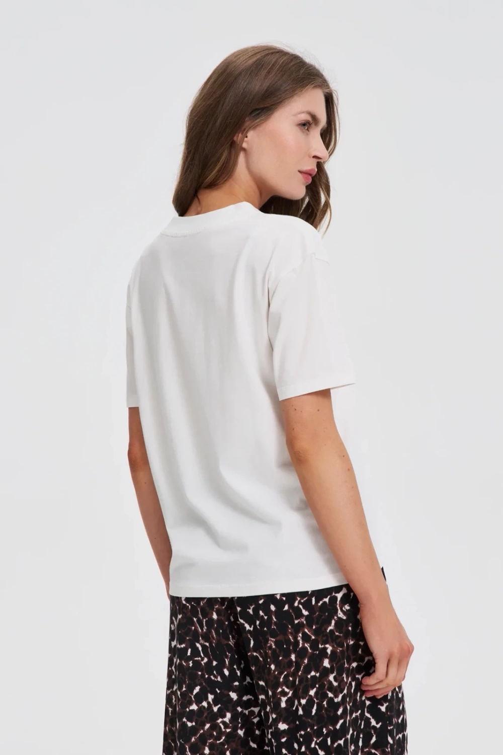 Marisse White V-Neck T-Shirt