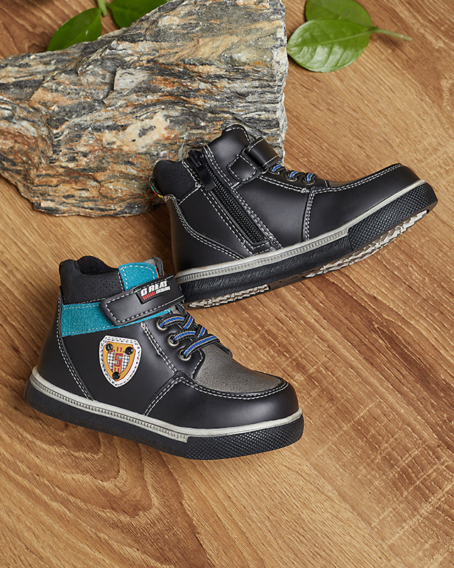 Resti Black boys' boots Wiasio- Footwear