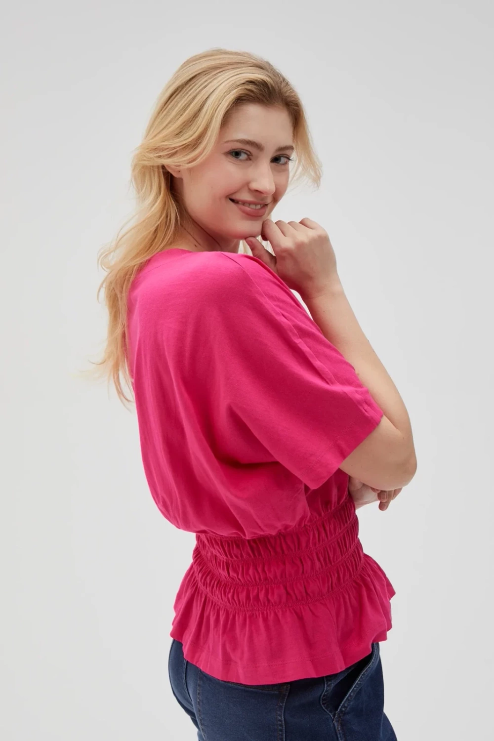 Marisse Women's T-Shirt L-Ts-4638 Fuchsia