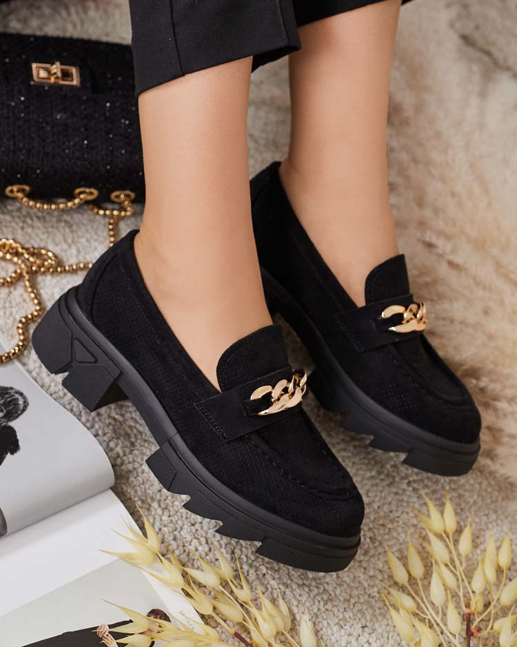 Resti Eco-suede moccasins with Zaffix embellishment