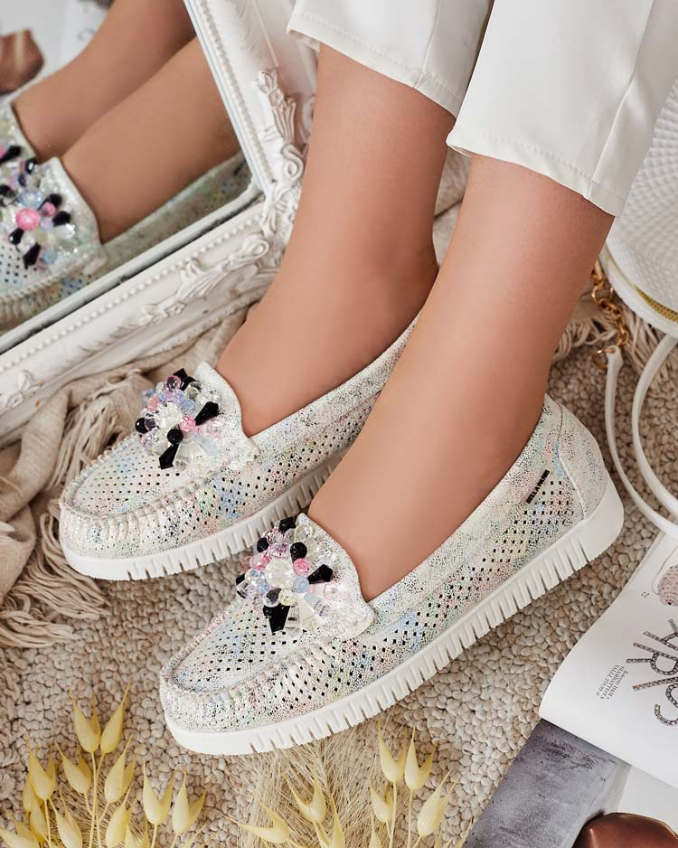 Resti Women's beaded openwork moccasins Nasfali