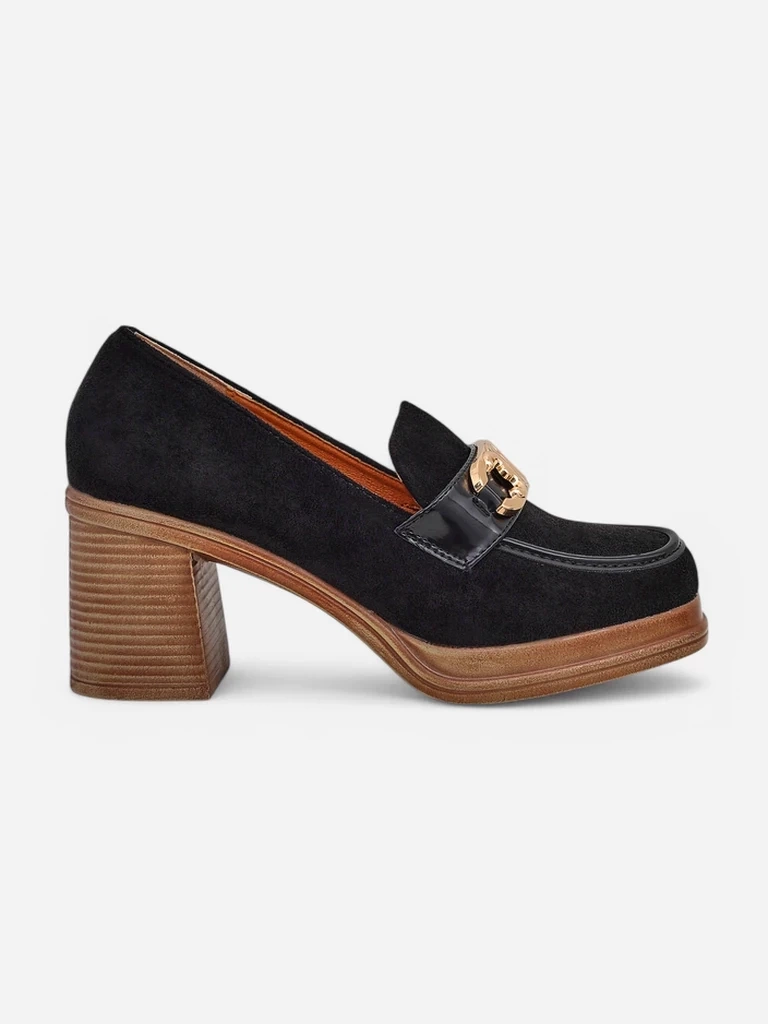 Resti Women's moccasins on a block heel Qeroy