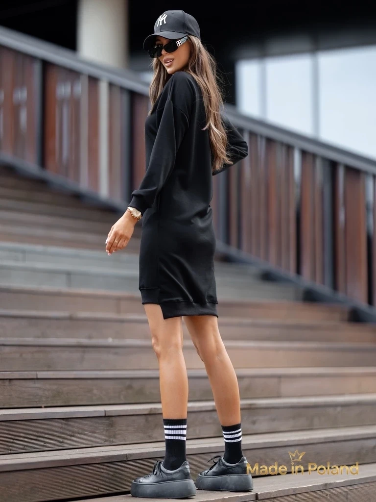Resti Gravity Core Sweatshirt Dress with Side Zipper