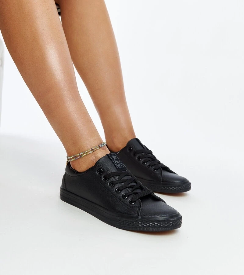 Gemre Teniși negri din piele ecologică Luz