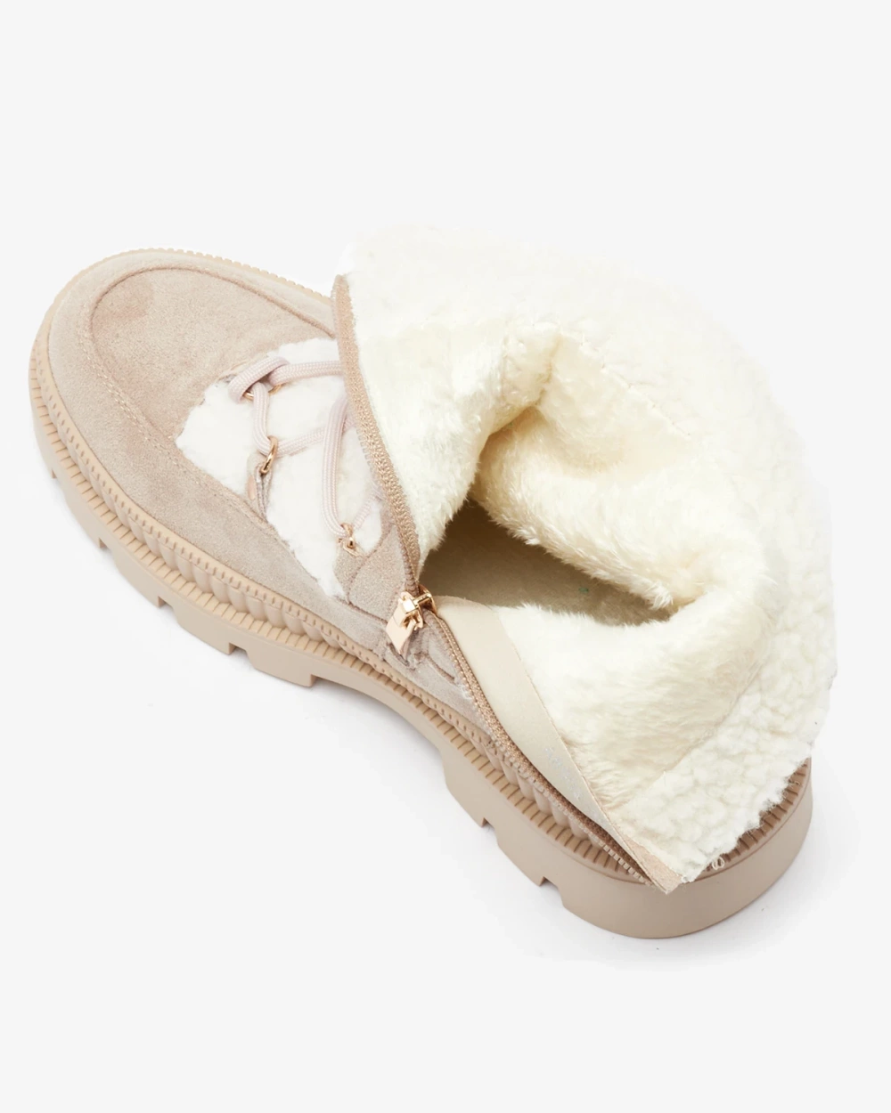 Resti Light brown women&#039;s trapper boots with sheepskin Getatsa