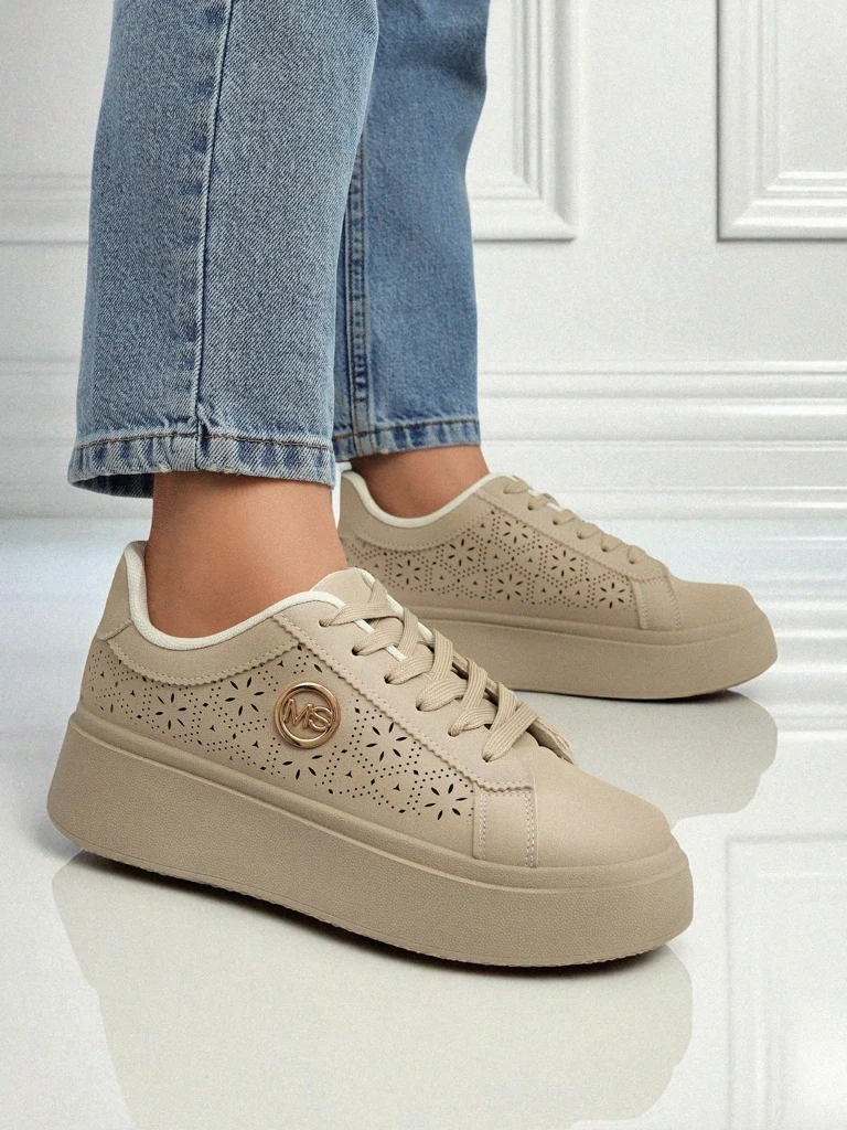 Resti Women&#039;s platform sneakers Callista ecru eco-leather